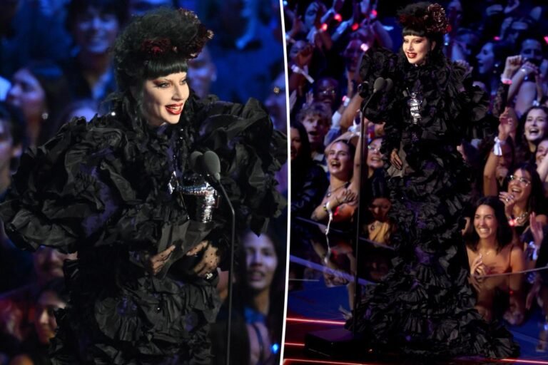 Woman Gaga rocks a ruffled gothic take a look at VMAs 2025