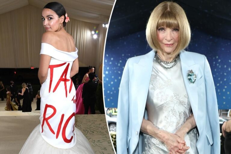 Anna Wintour shares her response to AOC’s ‘Tax the Wealthy’ Met Gala costume