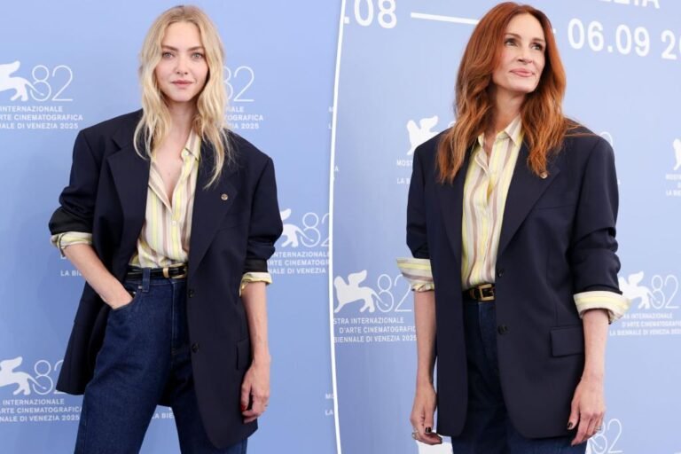 Amanda Seyfried borrows Julia Roberts’ Versace outfit at Venice Movie Pageant