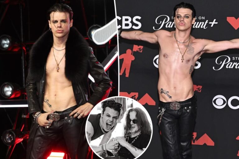 Yungblud wore Ozzy Osborne’s necklace on the 2025 VMAs purple carpet Yungblud wore Ozzy Osborne’s necklace on the 2025 VMAs purple carpet